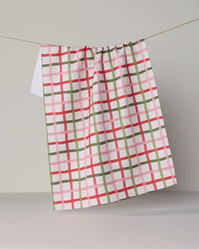 Geometry - Tea Towel Festive Plaid