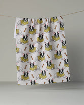 Geometry - Tea Towel Frenchie Fun Lime