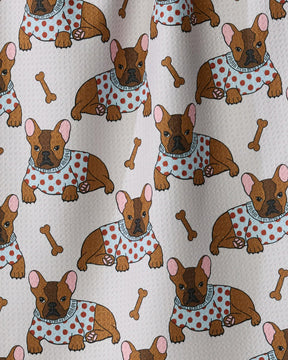 Geometry - Tea Towel Frenchie Fun Sky