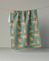 Geometry - Tea Towel Golden Days Sage