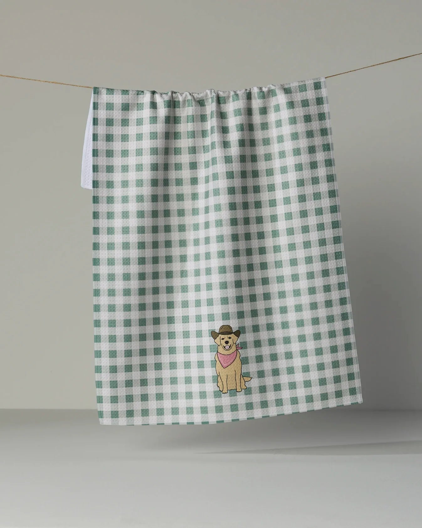 Geometry - Tea Towel Golden Western Sage