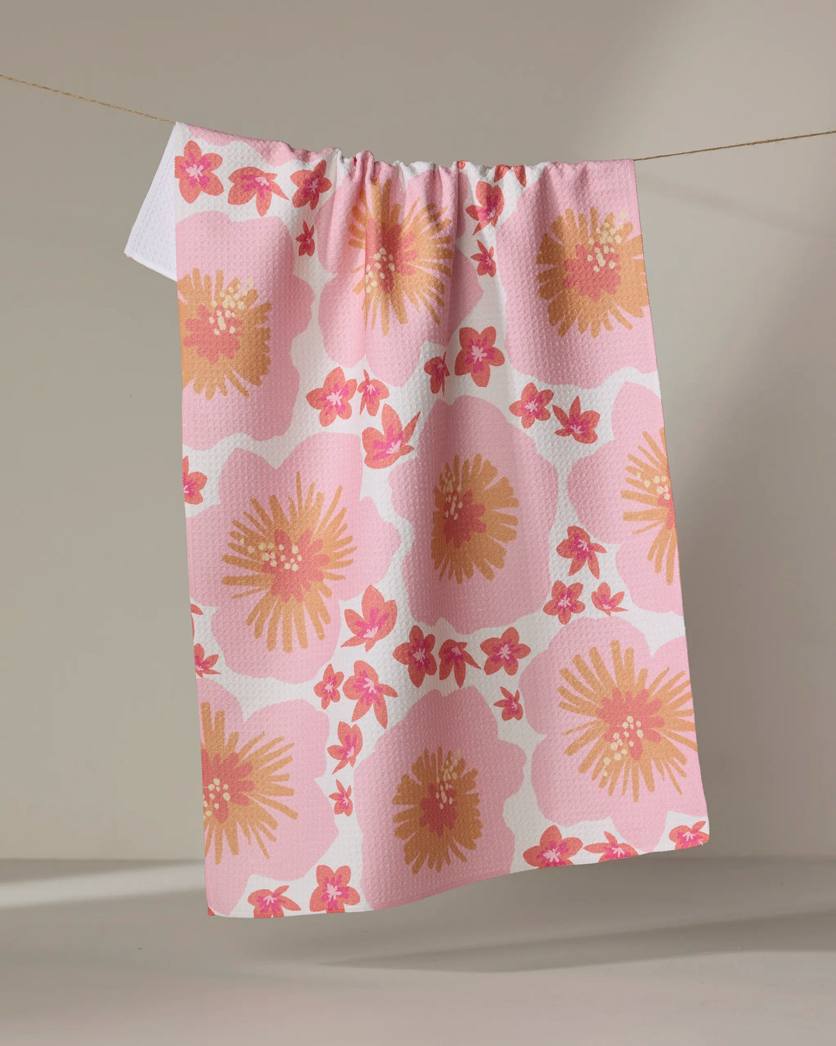 Geometry - Tea Towel Hibiscus Sunset