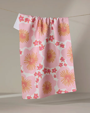 Geometry - Tea Towel Hibiscus Sunset