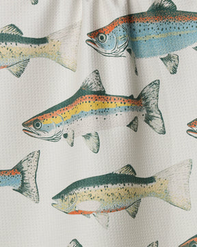 Geometry - Tea Towel Hooked On Fishing