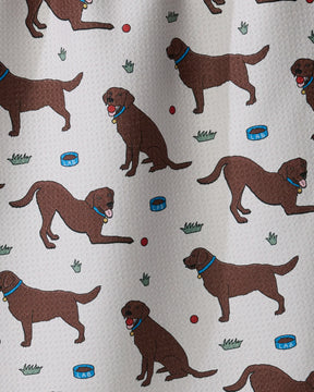 Geometry - Tea Towel Lab Pals Chocolate