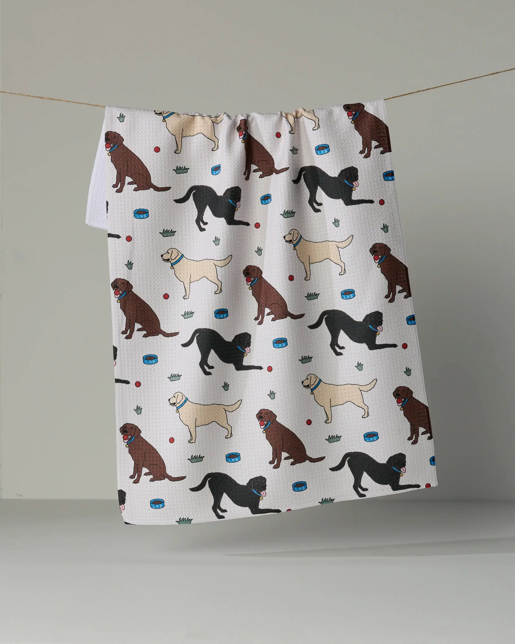 Geometry - Tea Towel Lab Pals Multi