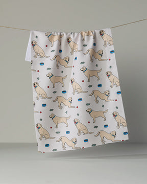 Geometry - Tea Towel Lab Pals Yellow