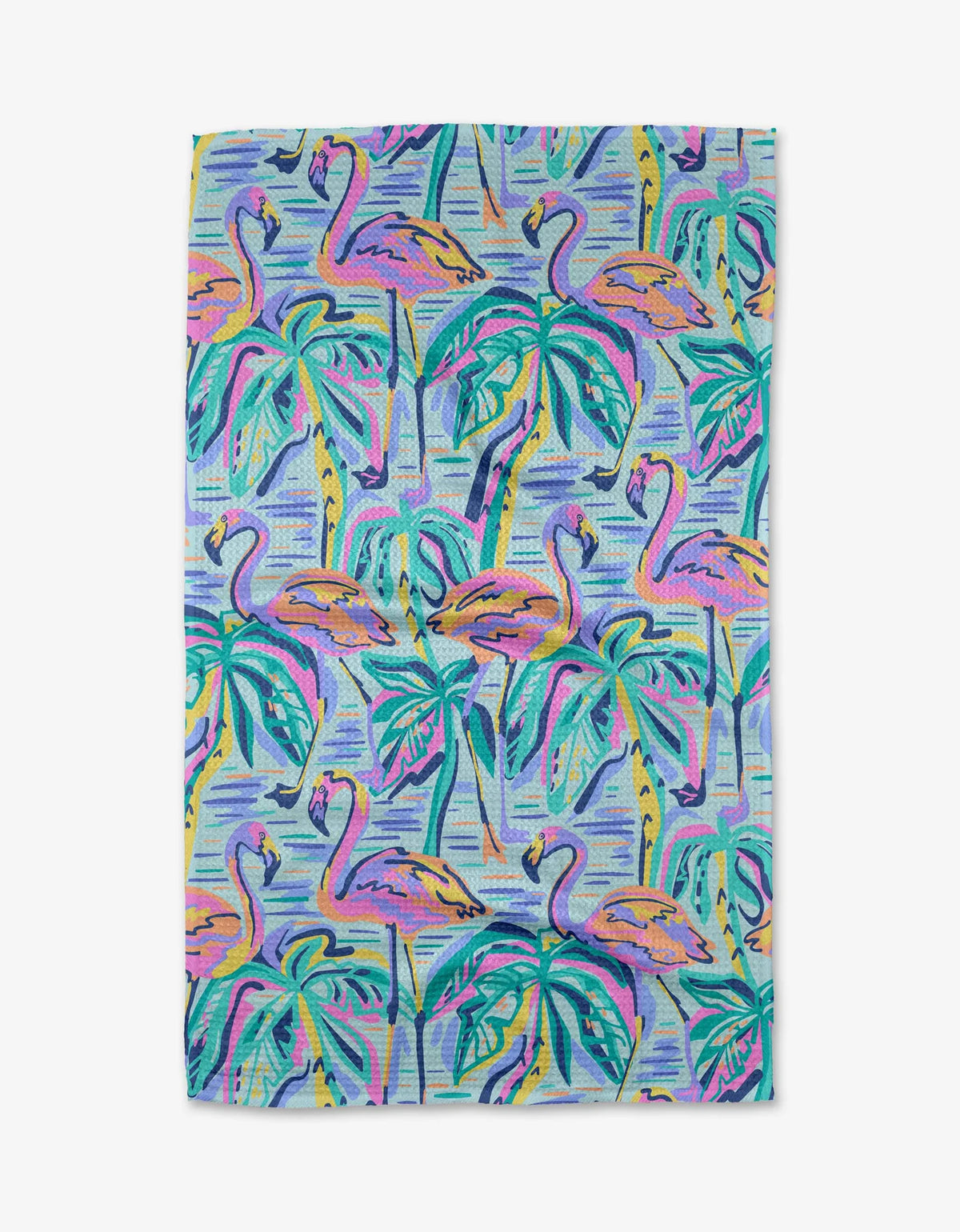 Geometry - Tea Towel Pink Flamingo