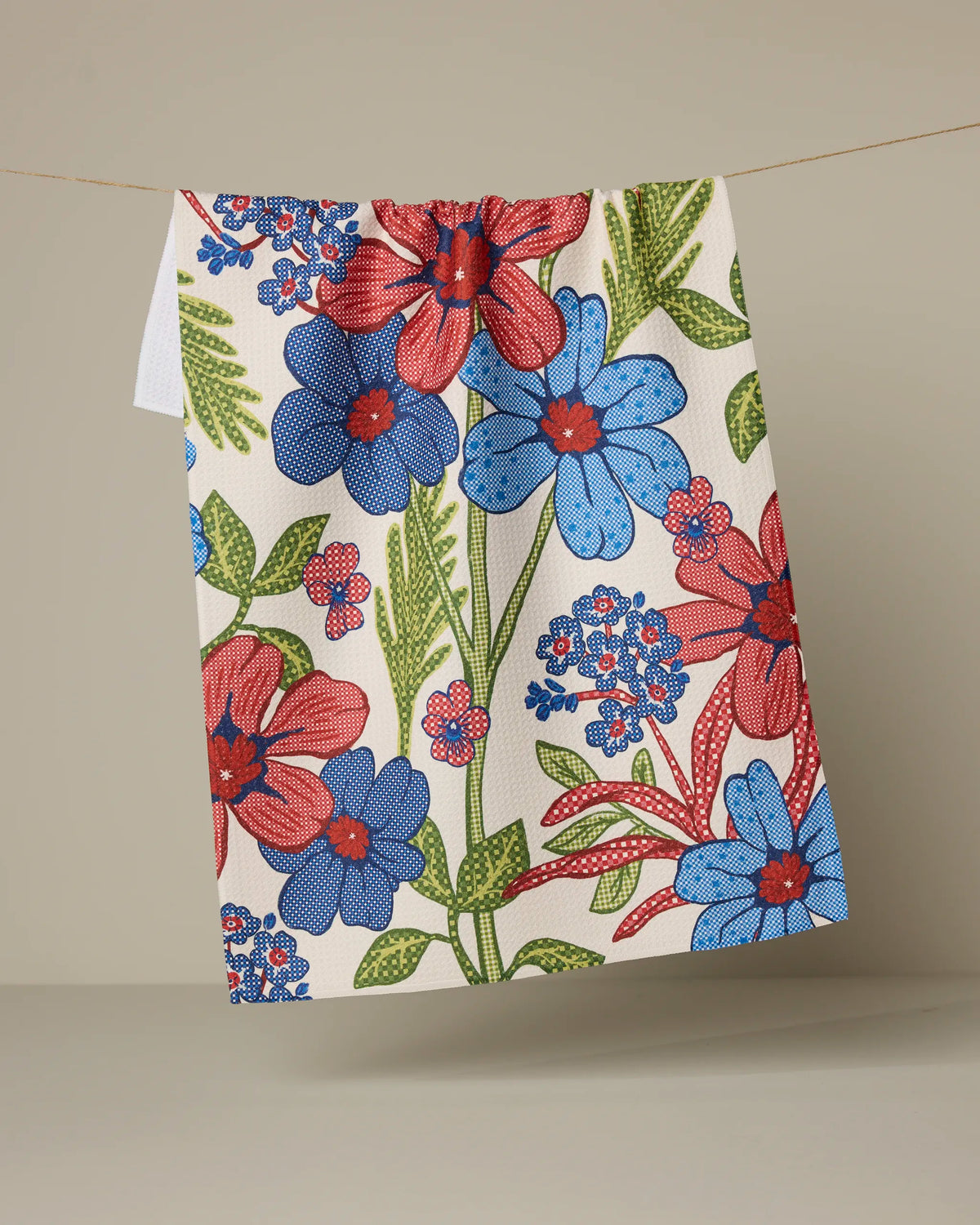 Geometry - Tea Towel Plaid Floral