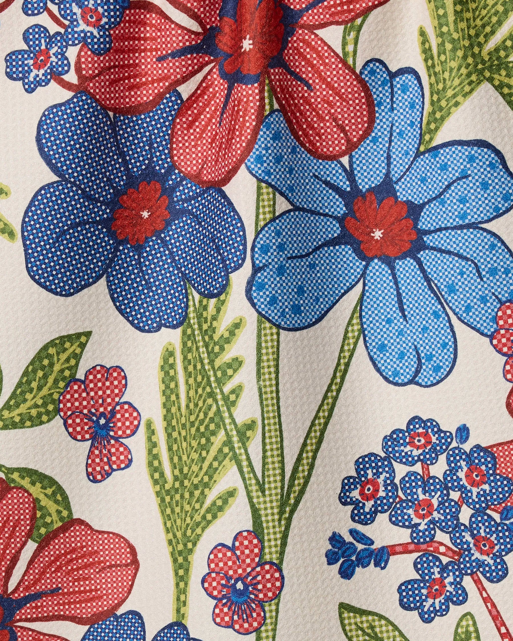 Geometry - Tea Towel Plaid Floral