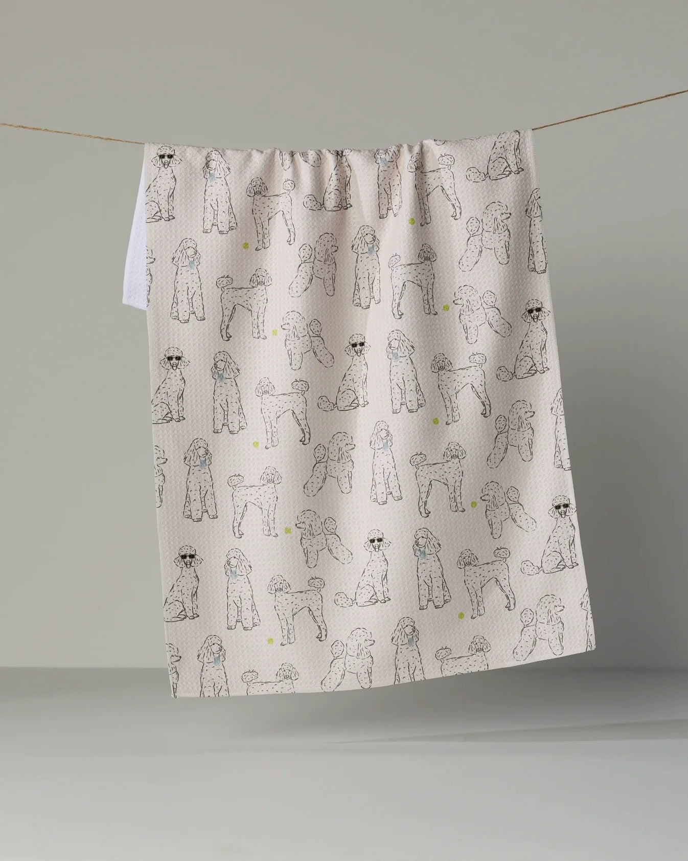 Geometry - Tea Towel Poodle Party Storm