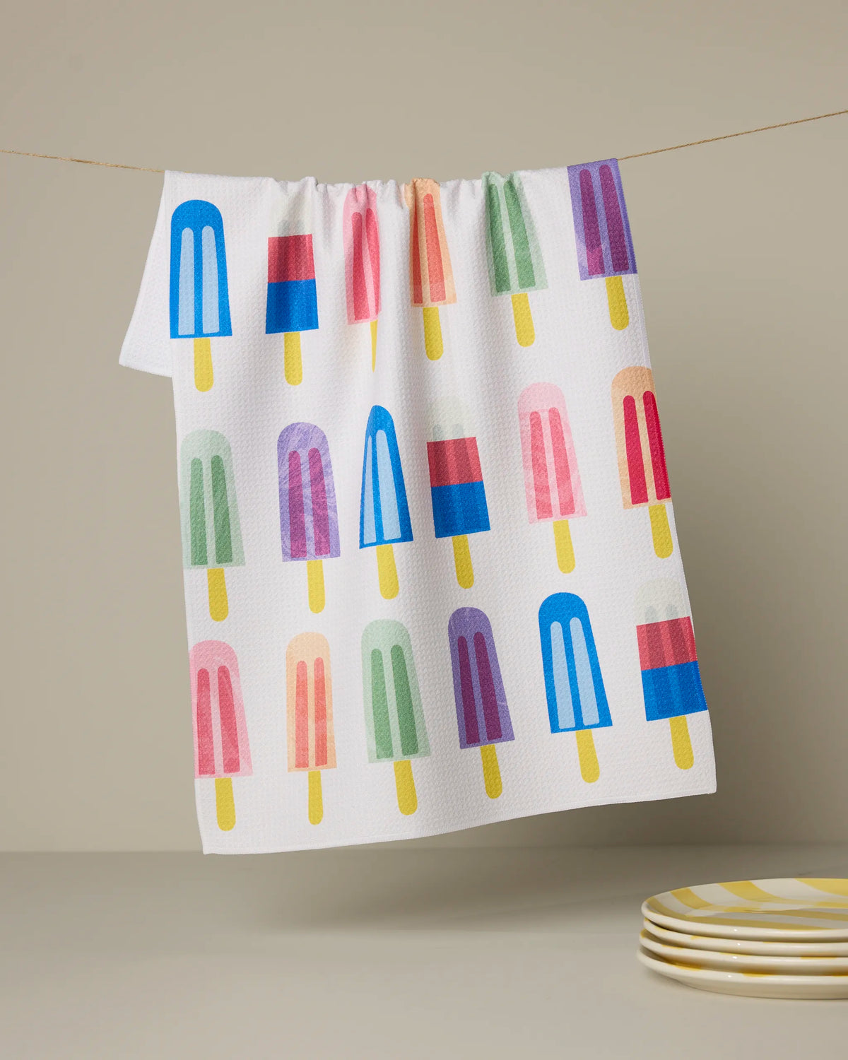 Geometry - Tea Towel Poppy Popsicles