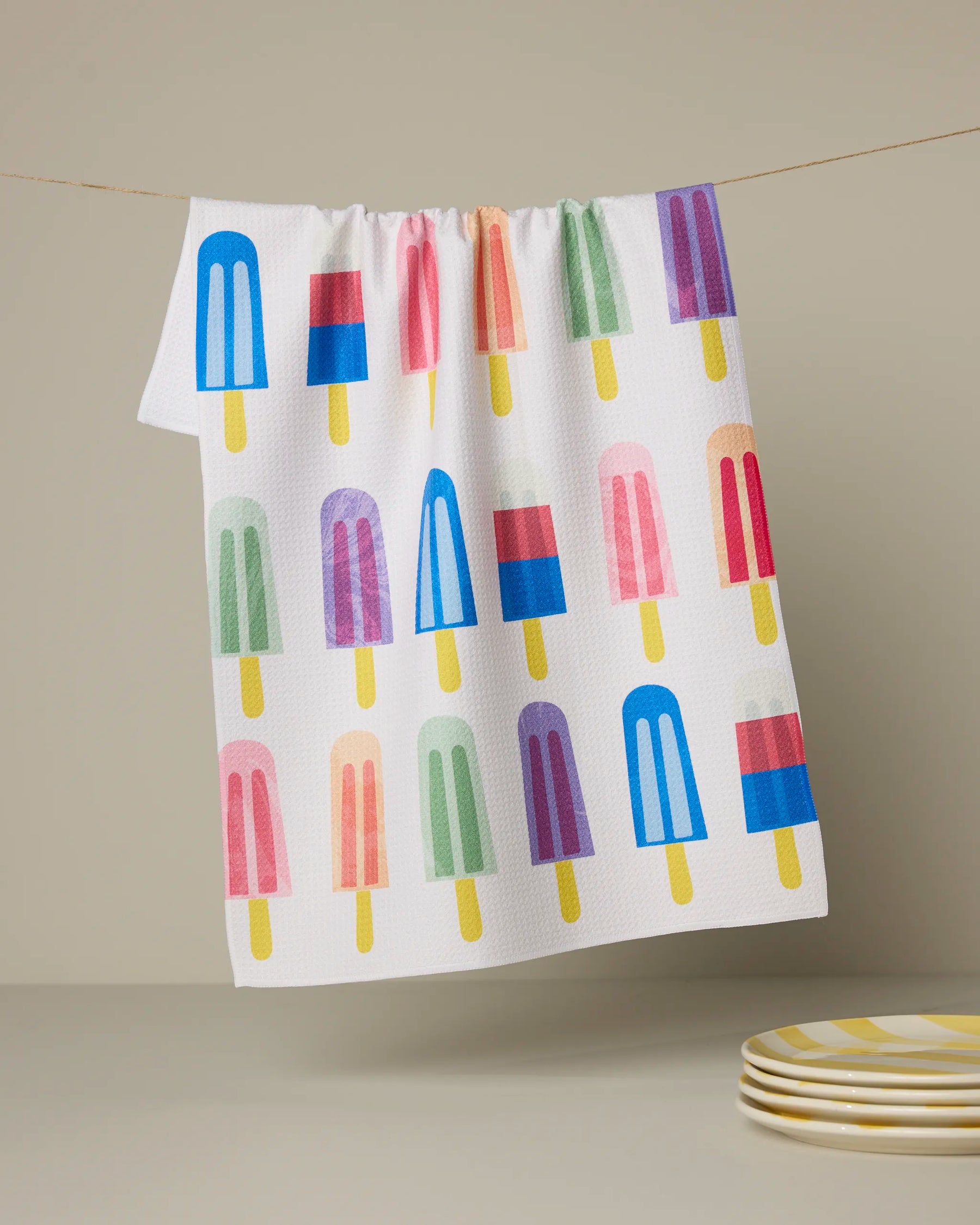 Geometry - Tea Towel Poppy Popsicles