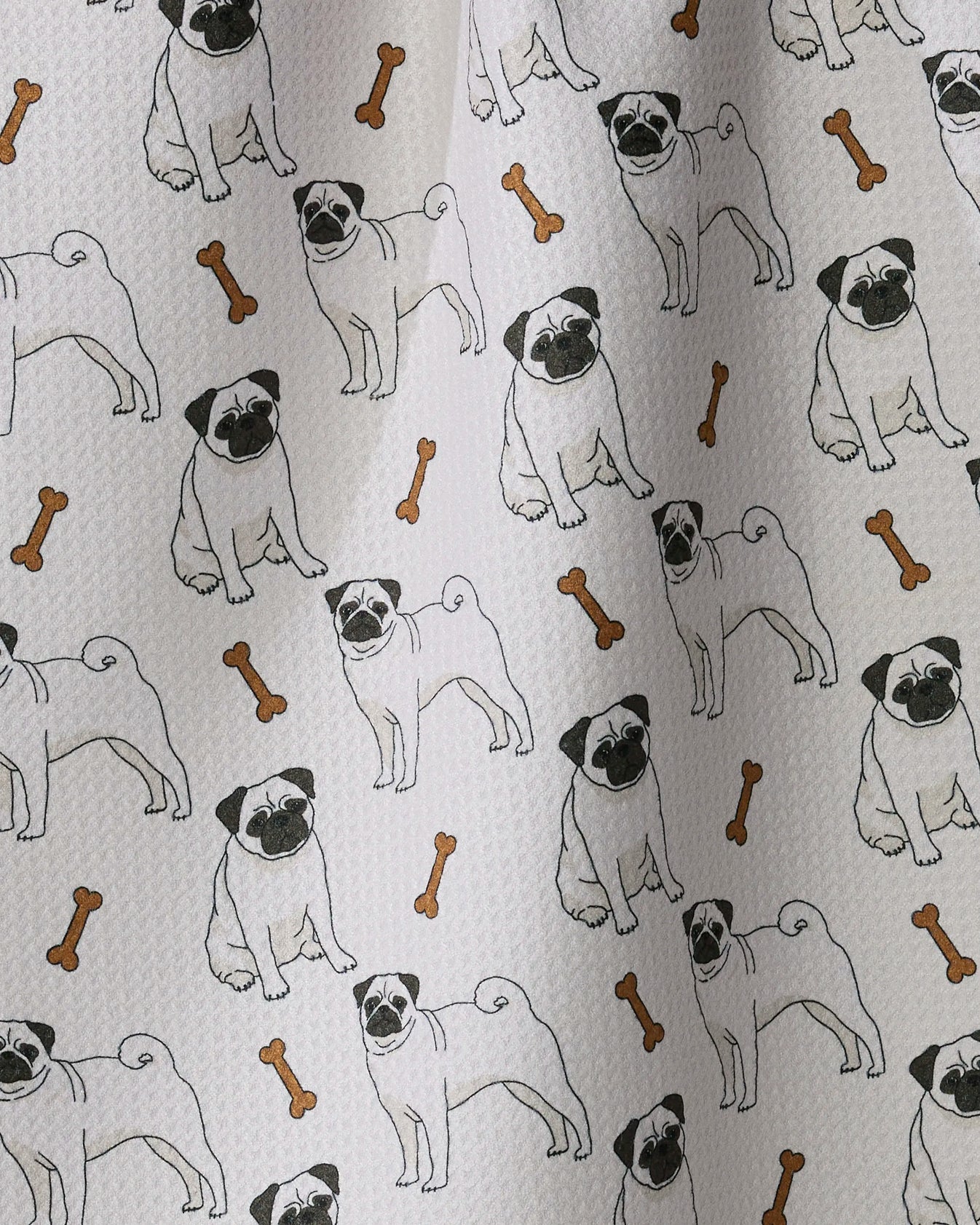 Geometry - Tea Towel Pug Club Fawn