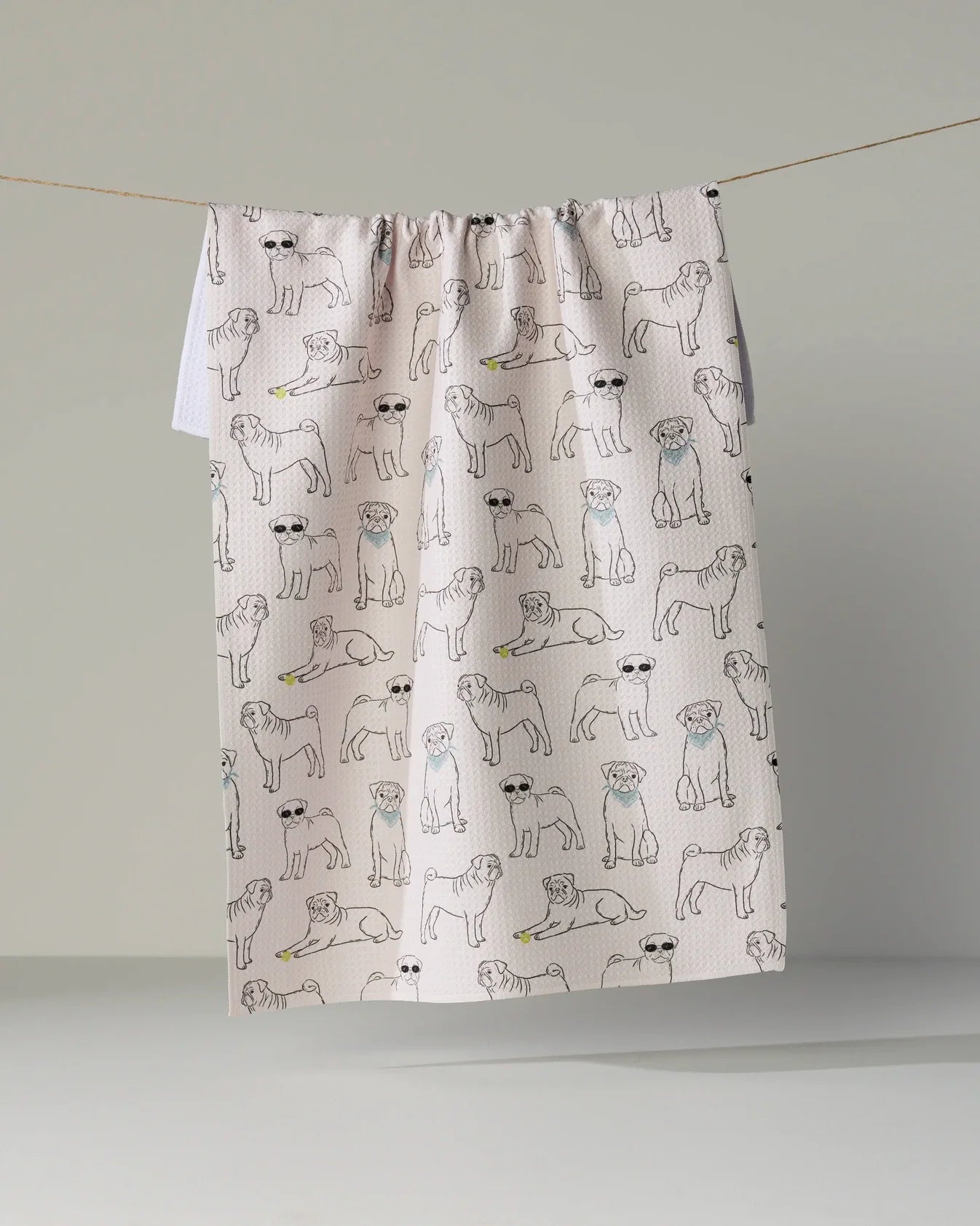 Geometry - Tea Towel Pug Pals Storm
