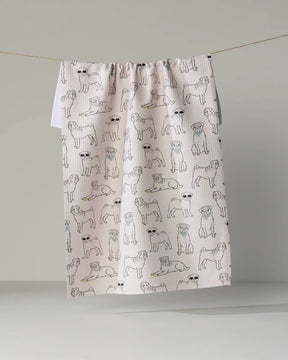 Geometry - Tea Towel Pug Pals Storm