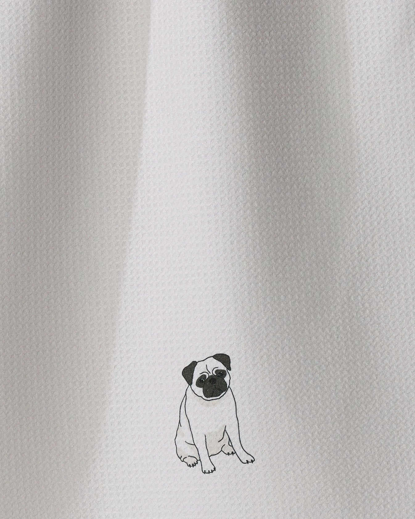 Geometry - Tea Towel Pug Pose Fawn