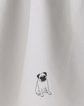 Geometry - Tea Towel Pug Pose Fawn