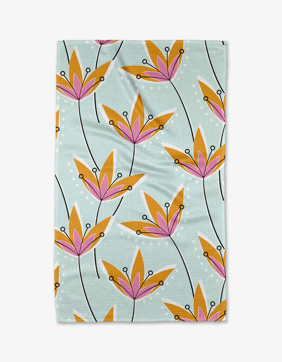 Geometry - Kitchen Tea Towel Retro Floral