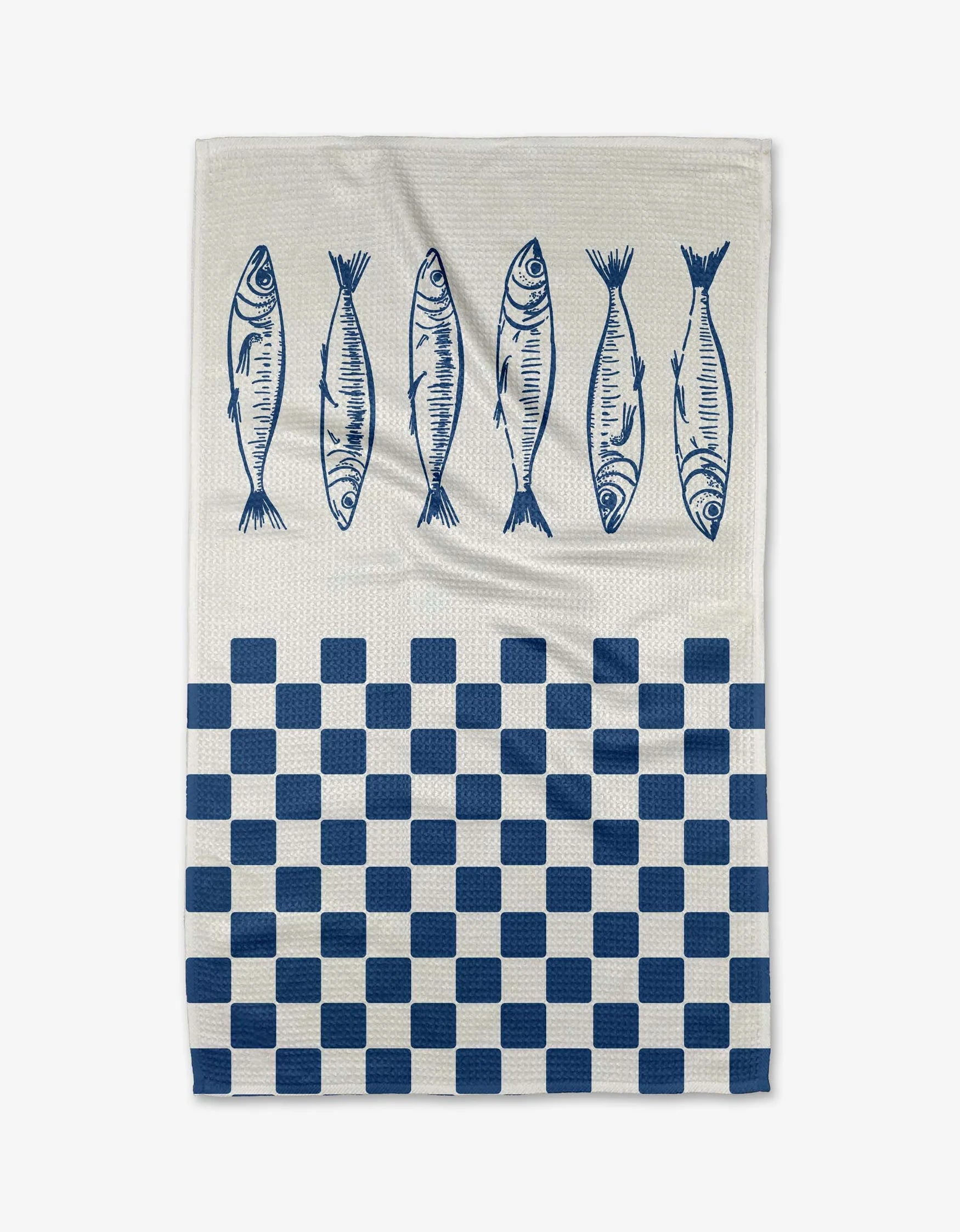 Geometry - Tea Towel Sardine Check Blue