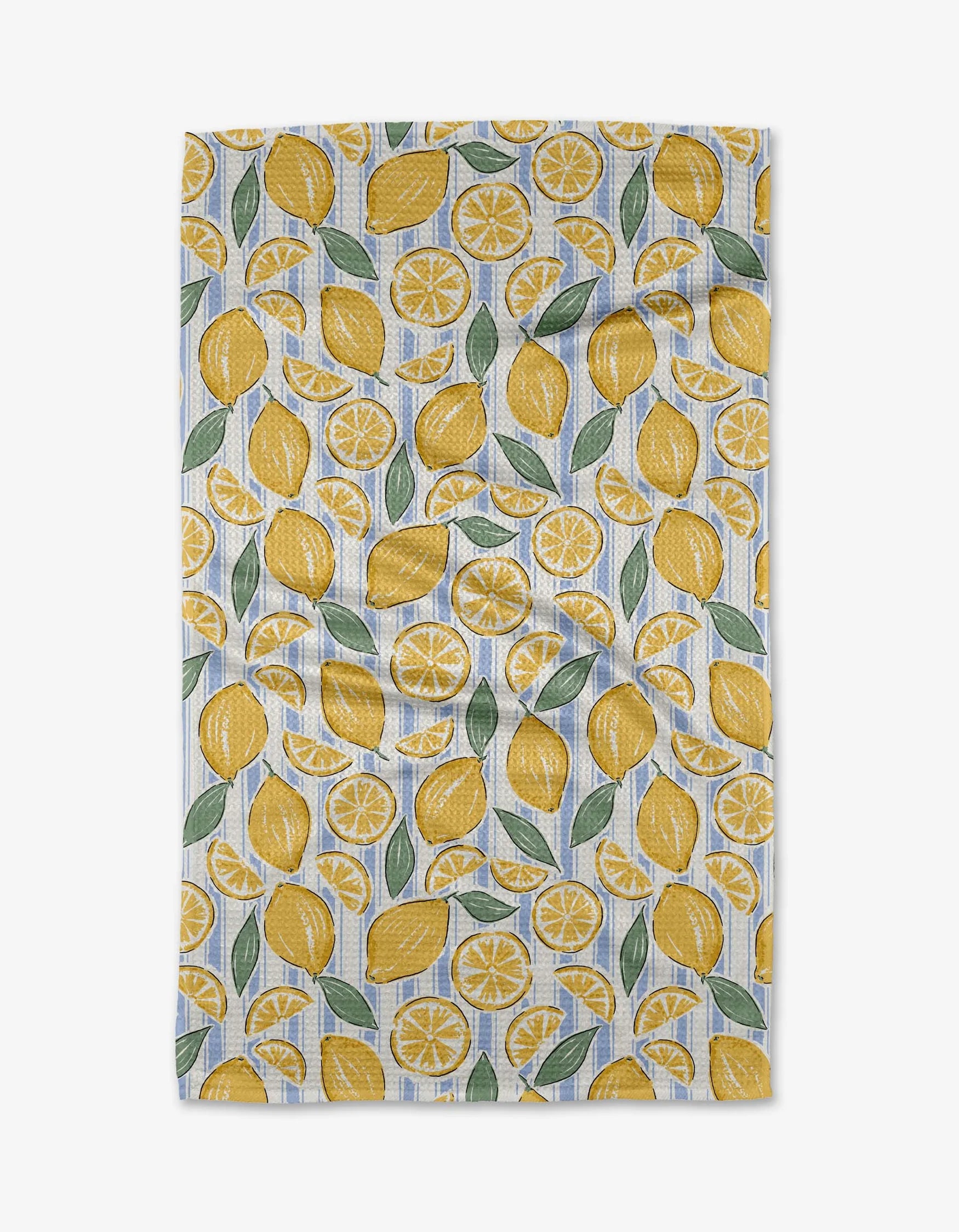 Geometry - Tea Towel Sour Lemon Stripes