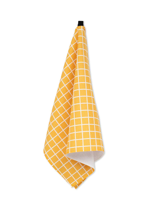 Geometry - Tea Towel Summer Grid Orange