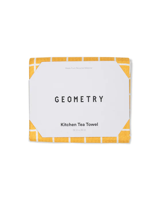 Geometry - Tea Towel Summer Grid Orange