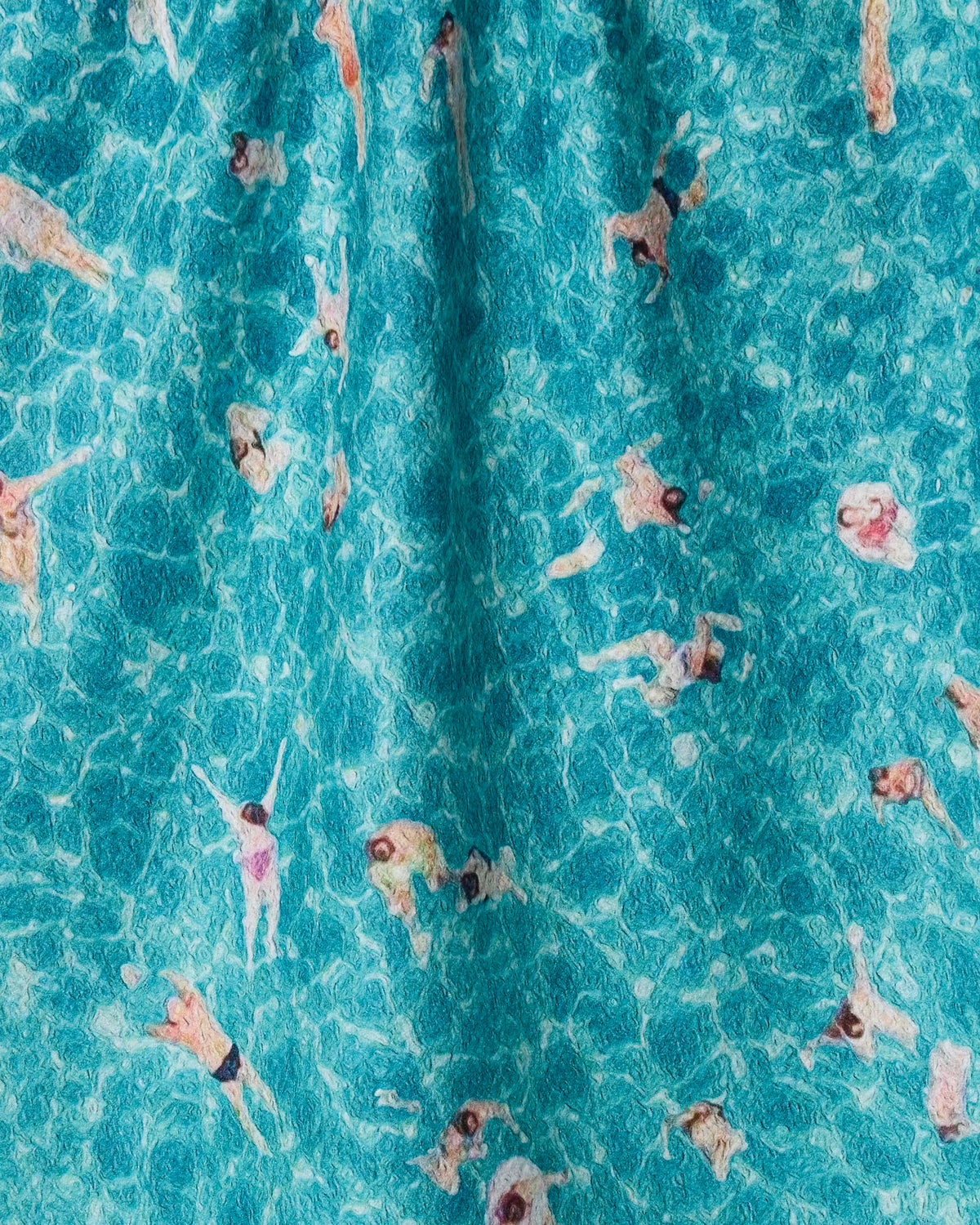 Geometry - Tea Towel Swimming Crowd