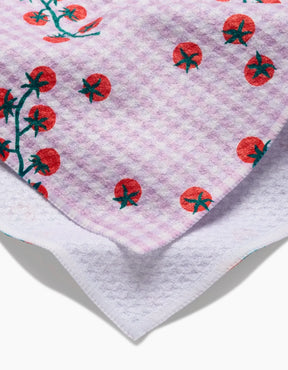 Geometry - Tea Towel Tomato Gingham
