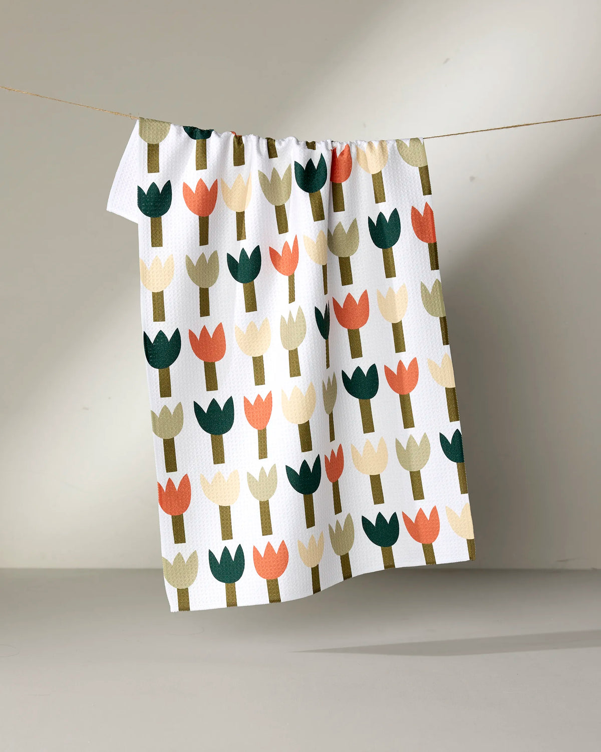Geometry - Tea Towel Tulip Row - Southern Agriculture 