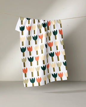 Geometry - Tea Towel Tulip Row - Southern Agriculture 
