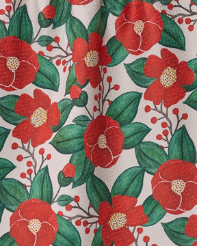 Geometry - Tea Towel Winter Camellia