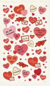 Cavallini & Co. - Tea Towel Valentine Hearts