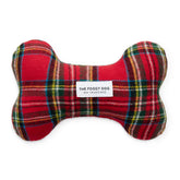 The Foggy Dog - Dog Toy Bone Tartan  Plaid