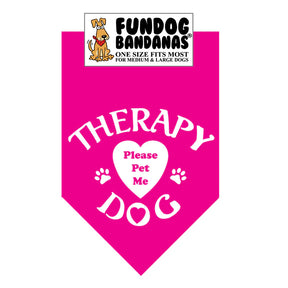 FunDog Bandanas - Dog Bandana Therapy Dog Please Pet Me