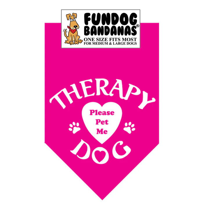 FunDog Bandanas - Dog Bandana Therapy Dog Please Pet Me