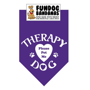 FunDog Bandanas - Dog Bandana Therapy Dog Please Pet Me