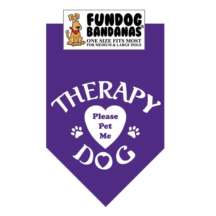 FunDog Bandanas - Dog Bandana Therapy Dog Please Pet Me