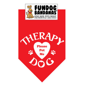 FunDog Bandanas - Dog Bandana Therapy Dog Please Pet Me