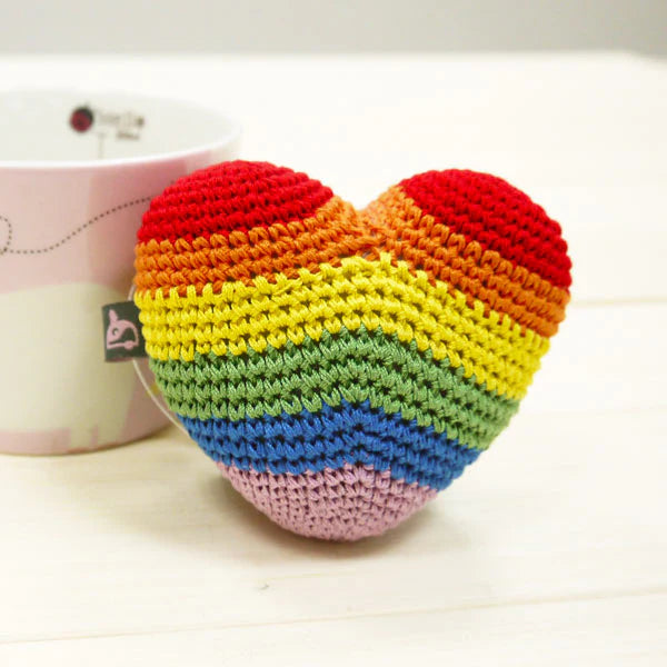 Dogo Pet -  Crochet Toy Rainbow Heart