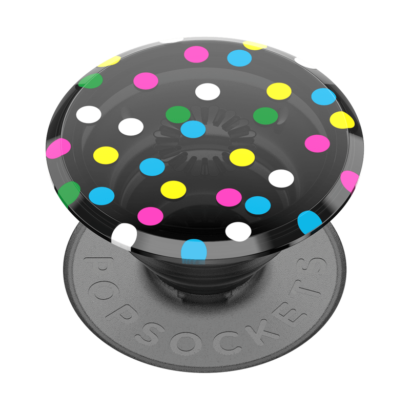 Pop Grip Translucent Black Disco Dots