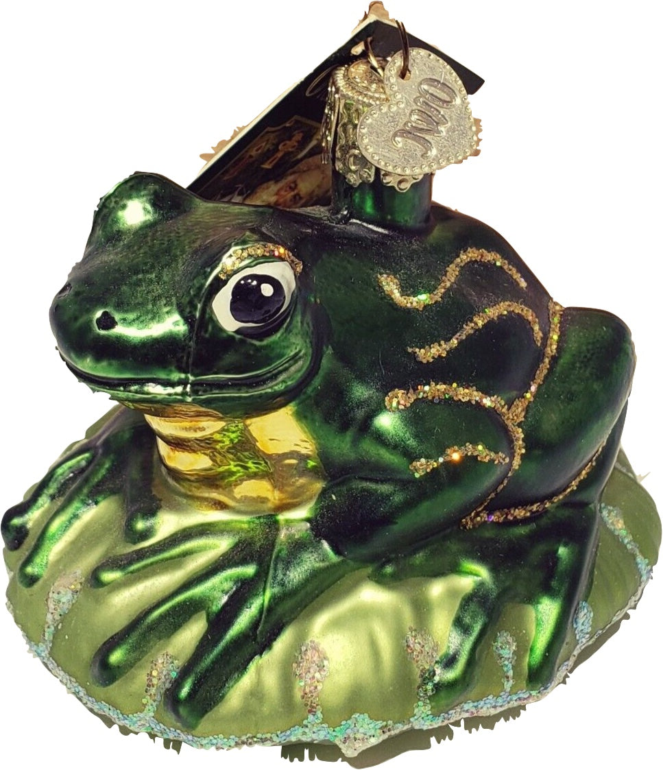 Old World Christmas - Frog On Lily Pad Ornament