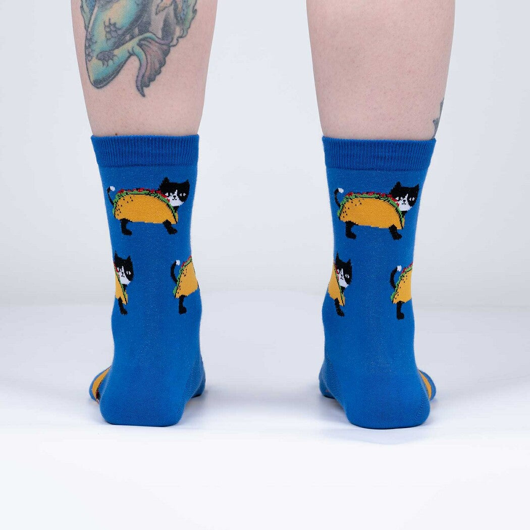 Sock It To Me - Let's Taco 'bout Cats Crew Socks
