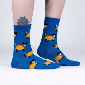 Sock It To Me - Let's Taco 'bout Cats Crew Socks