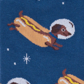 Sock It To Me - Women's Crew Sock: Weiner Dogs, In Space