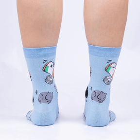 Sock It To Me - Women's Crew Sock: Purr-sciption for Happiness
