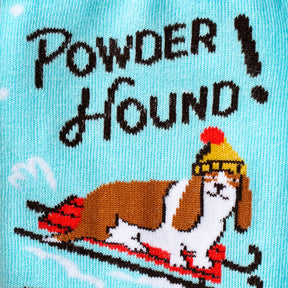 Sock It To Me - Women's Crew Holiday Socks: Powder hound