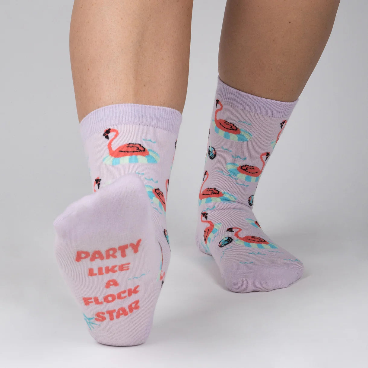 Sock It To Me - Women's Crew Sock: Party Like a Flock Star