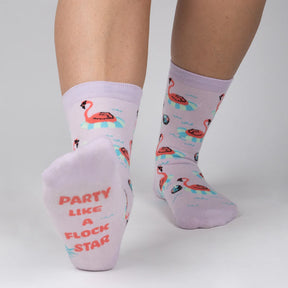 Sock It To Me - Women's Crew Sock: Party Like a Flock Star