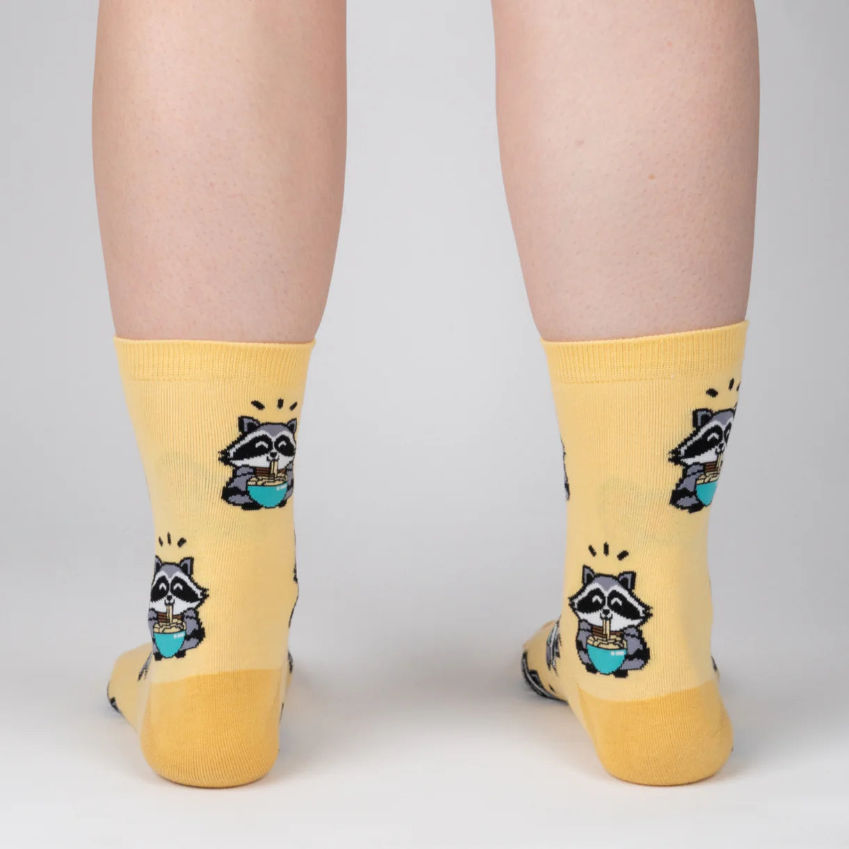 Sock It To Me - Women's Crew Sock: I Just Love Raccoons and Ramen